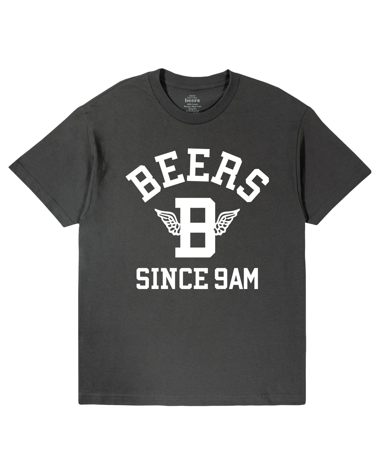 Beers Since 9AM Tee, Black