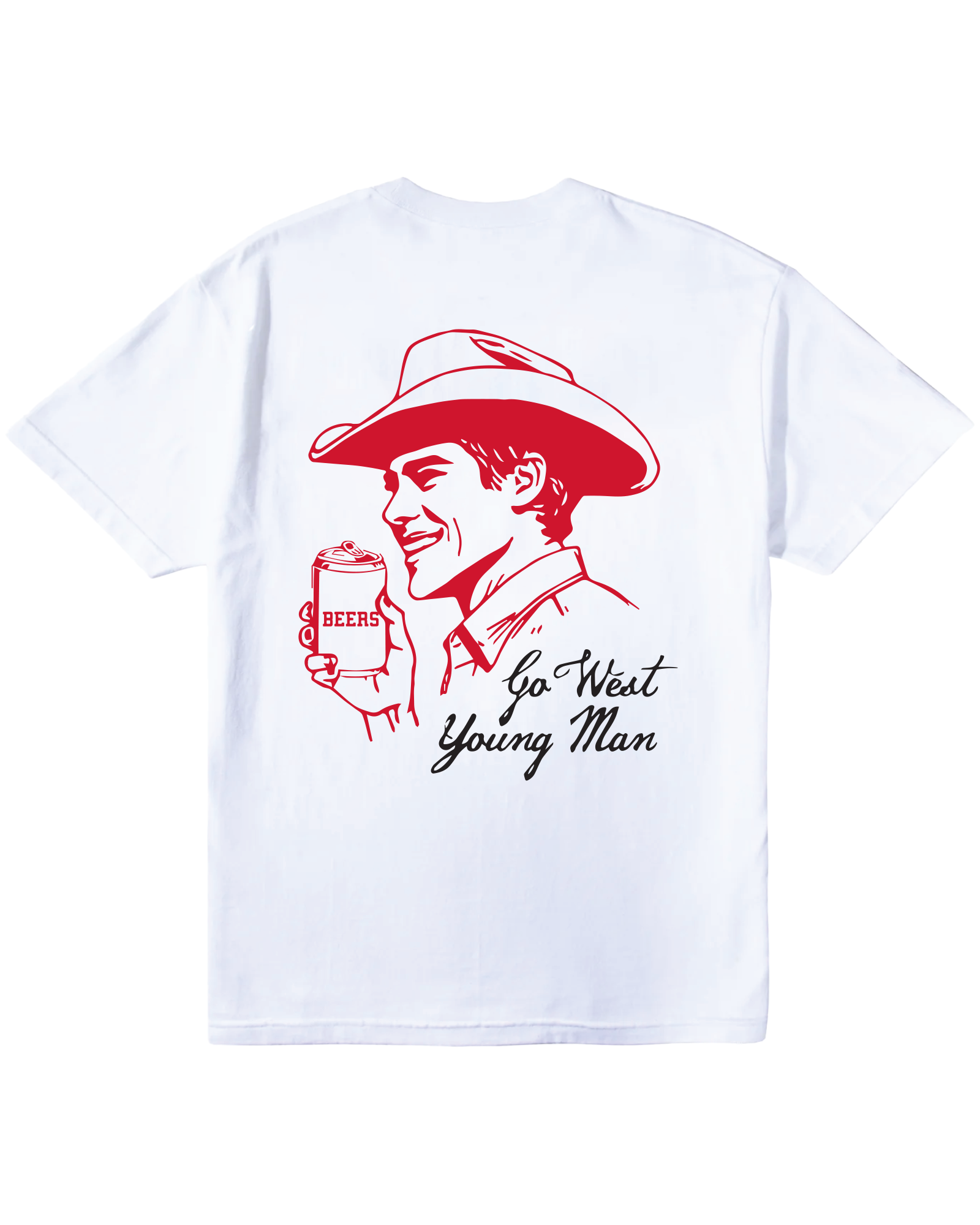 Beers Go West Tee, White