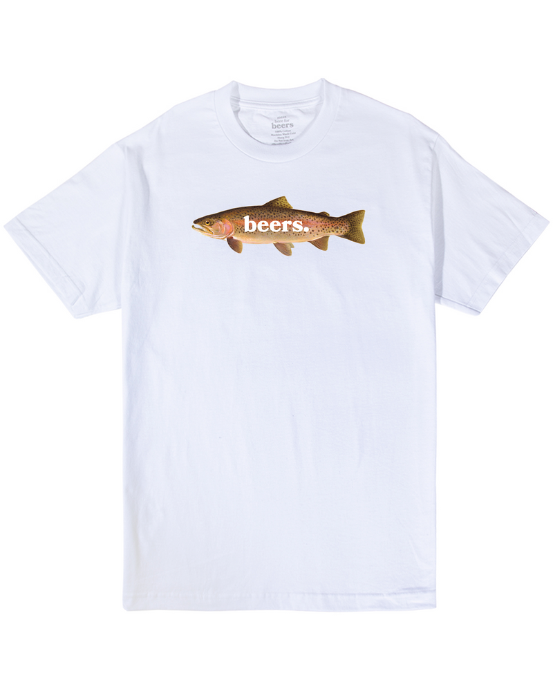 TROUT TEE, WHITE