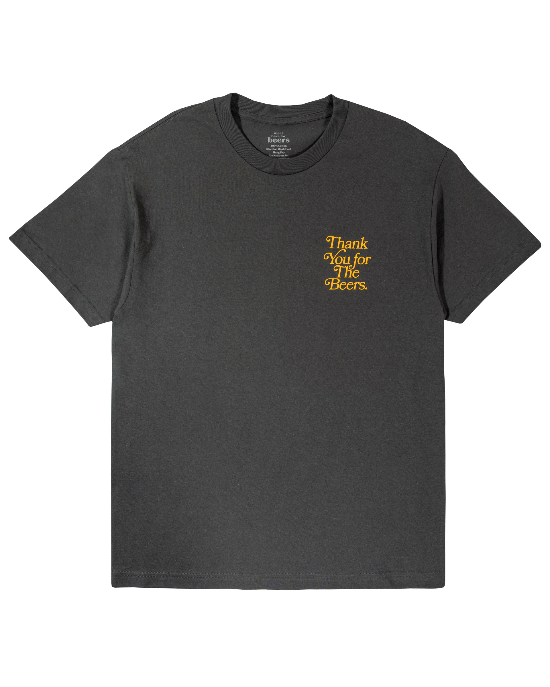 THANK YOU TEE, CHARCOAL