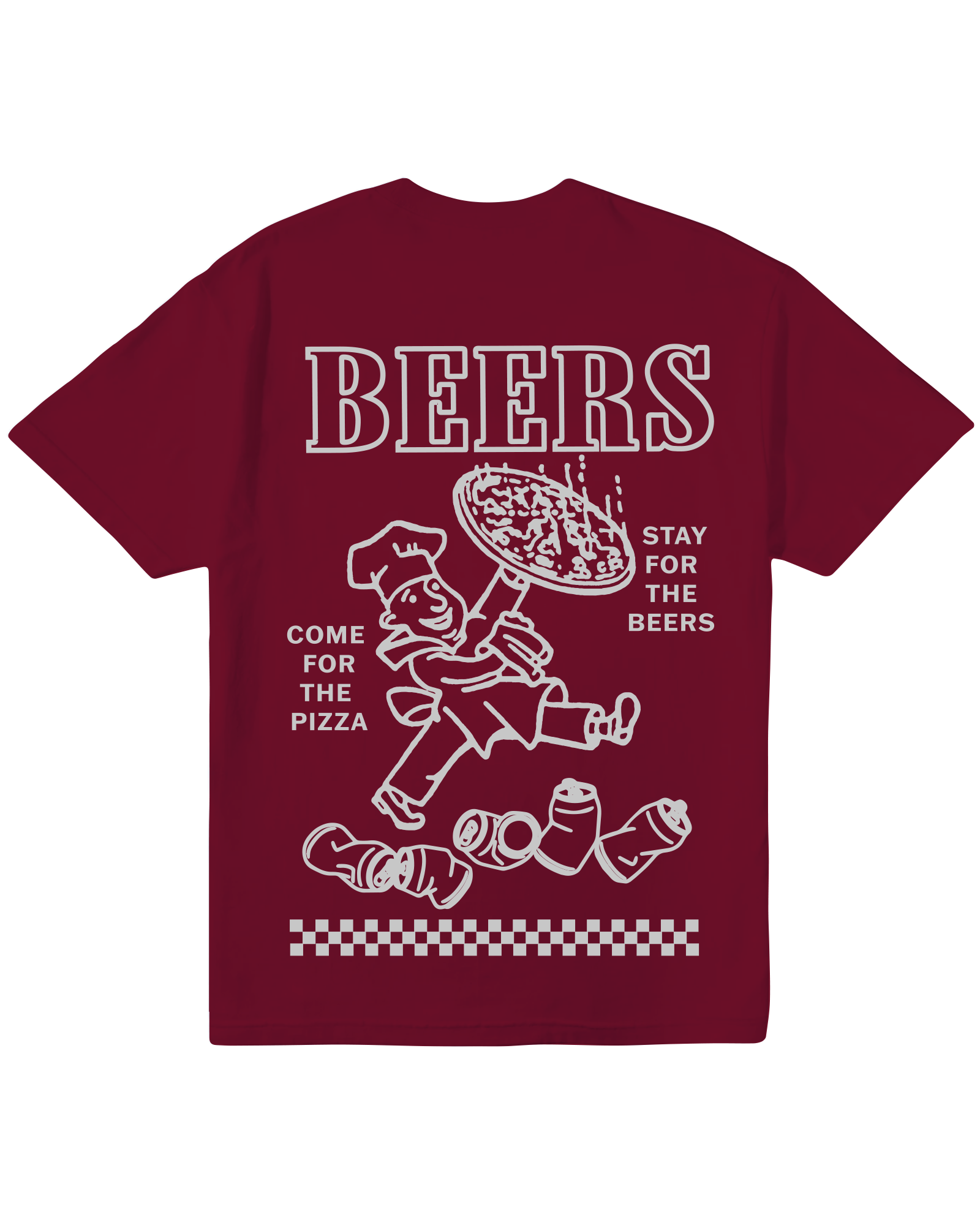 Come For The Pizza Tee, Red